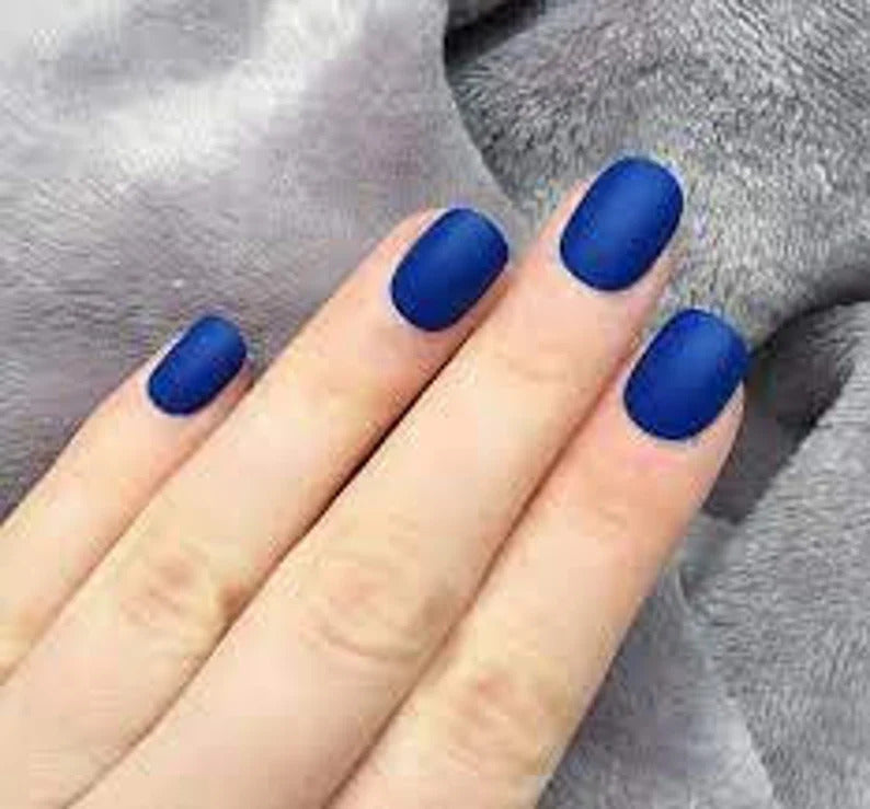 Press On Nails Short - in Matte Polish - Wide nails: